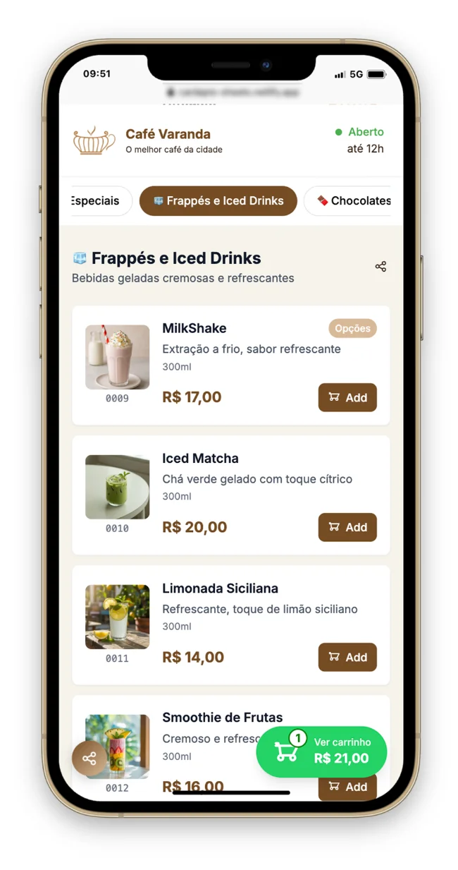 Configurações de Entrega